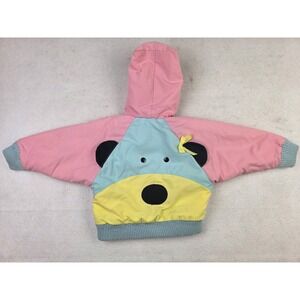 Vintage Weather Tamer 80s Toddler Jacket Sz 3T Hooded Nylon Colorblock Ski Coat